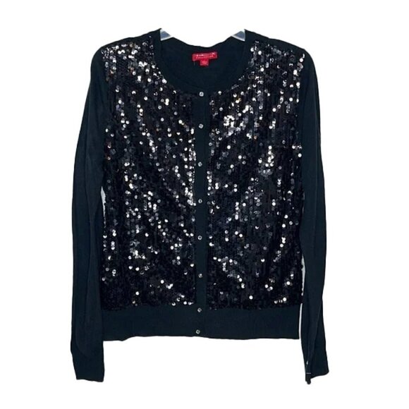 ❤️ NEW YORK & COMPANY Long Sleeve Sparkle Top Size L - Picture 1 of 4